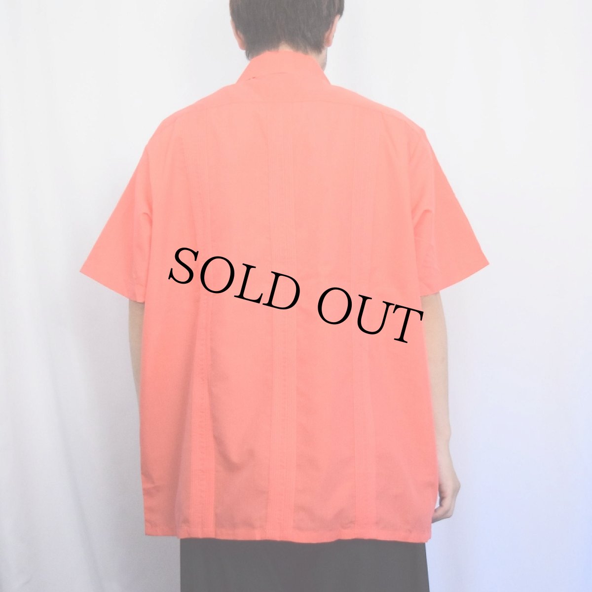 画像3: GUAYABERA フルジップ 刺繍デザイン キューバシャツ L (3)