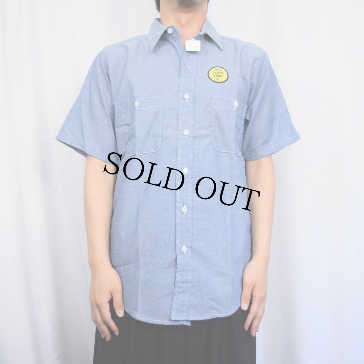 画像3: 70〜80's FIVE BROTHER USA製 シャンブレーワークシャツ フラッシャー付き DEADSTOCK M (3)