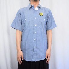 画像3: 70〜80's FIVE BROTHER USA製 シャンブレーワークシャツ フラッシャー付き DEADSTOCK M (3)