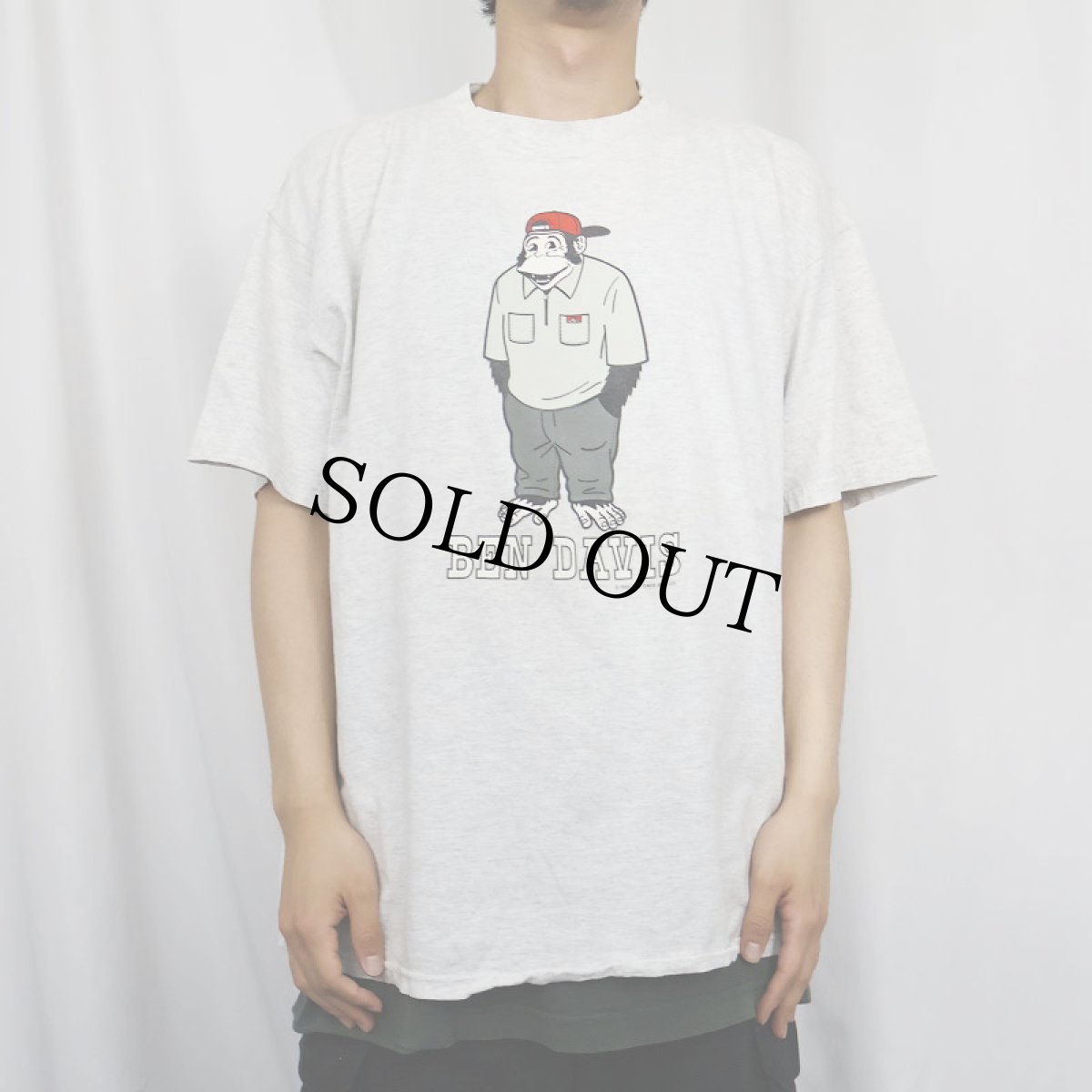 画像2: 90's BEN DAVIS USA製 キャラクタープリントTシャツ L (2)
