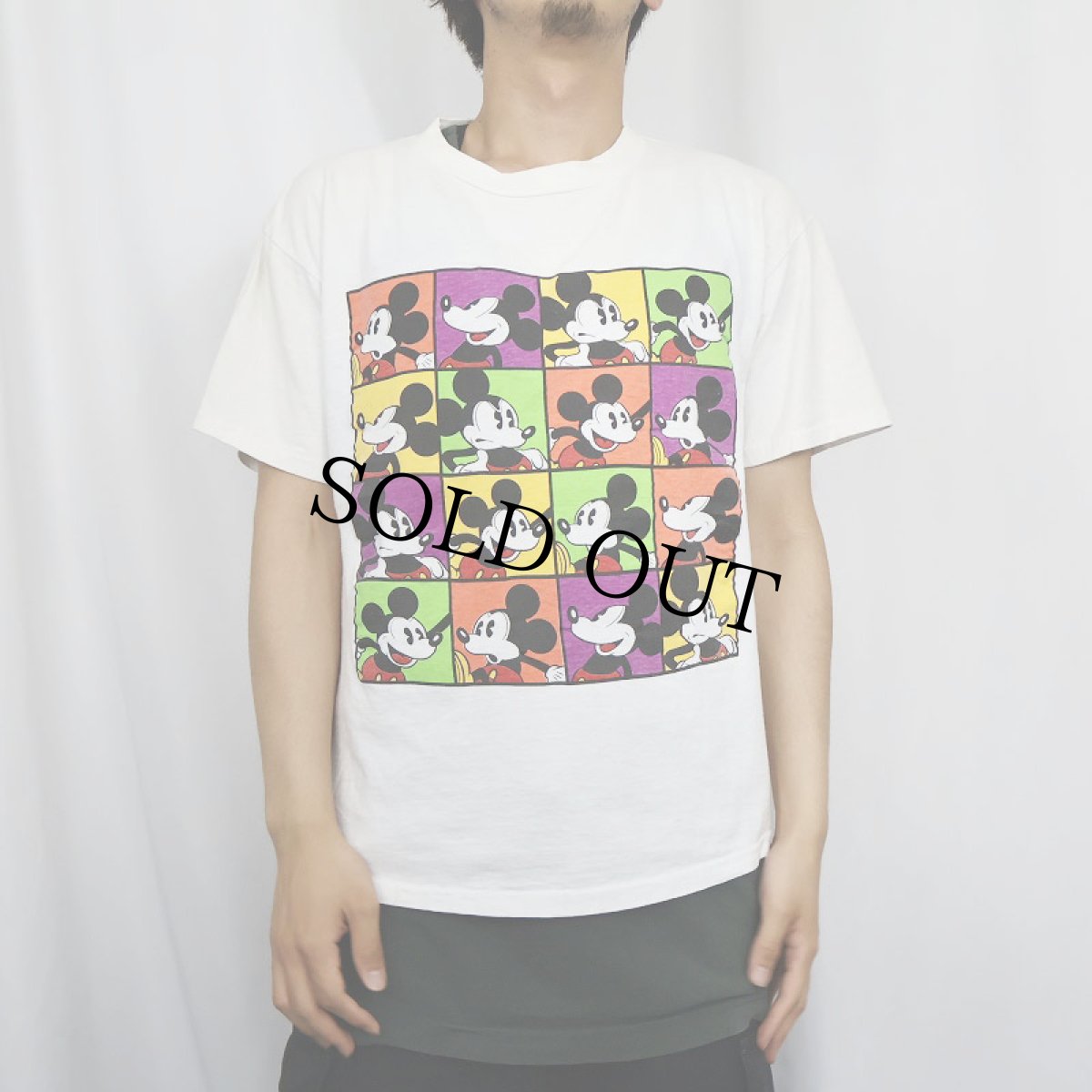 画像2: 80's DIsney USA製 "MICKEY MOUSE" キャラクタープリントTシャツ L (2)