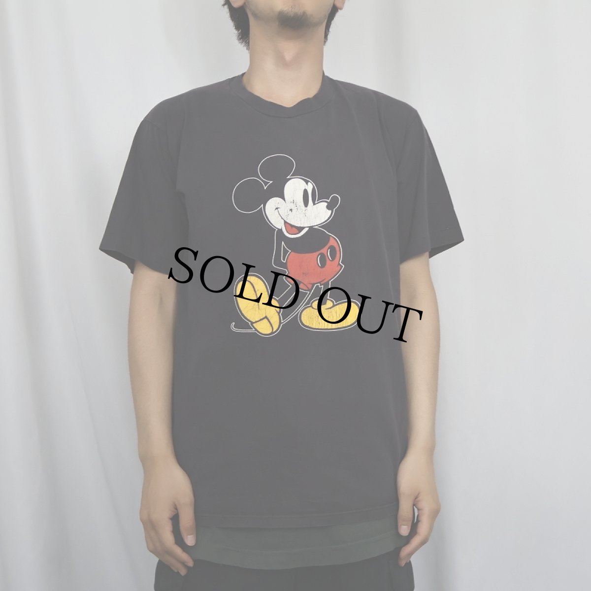 画像2: 80's Disney USA製 "MICKEY MOUSE" キャラクタープリントTシャツ BLACK L (2)