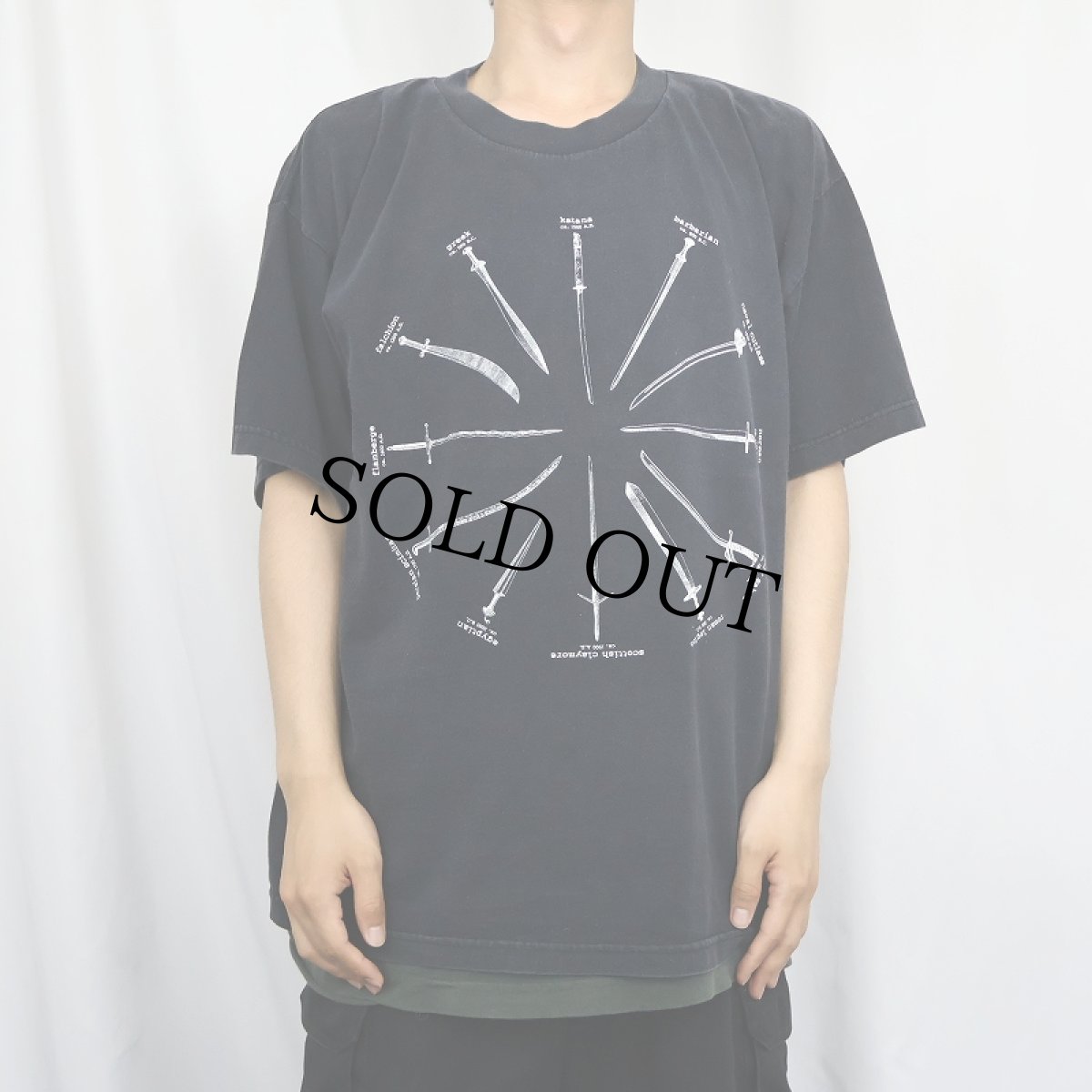 画像2: HIGHLANDER ファンタジーアクション映画 大判プリントTシャツ BLACK XL (2)