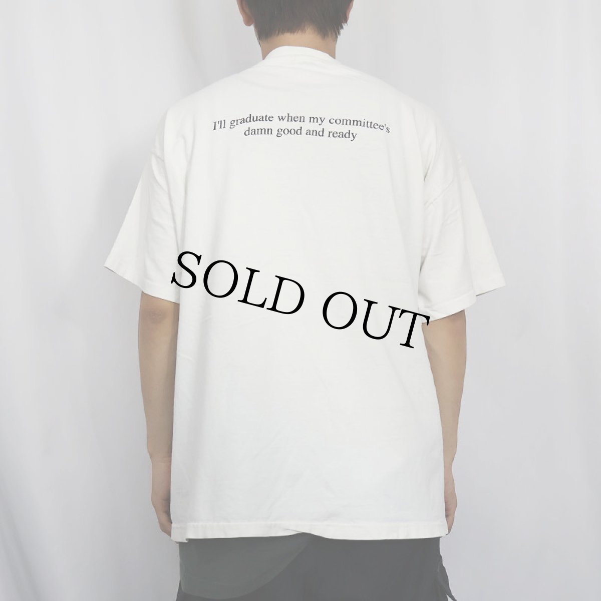 画像4: 90's "I'll graduate when i'm damn good and ready" ジョークプリントTシャツ XL (4)