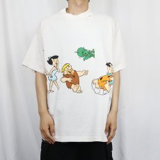 画像2: 90's The Flintstones USA製 キャラクター 巻きプリントTシャツ XL (2)