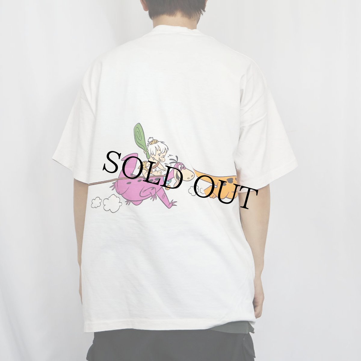 画像3: 90's The Flintstones USA製 キャラクター 巻きプリントTシャツ XL (3)