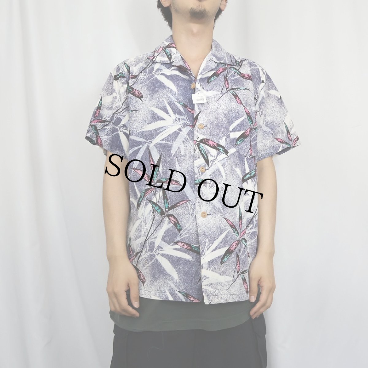 画像2: 60's Malihini HAWAII製 オールオーバーパターン コットンアロハシャツ M (2)