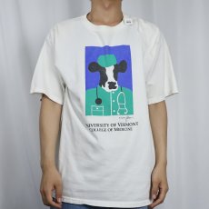 画像2: Woody Jackson "UNIVERSITY OF VERMONT COLLEGE OF MEDICINE" アートプリントTシャツ L (2)