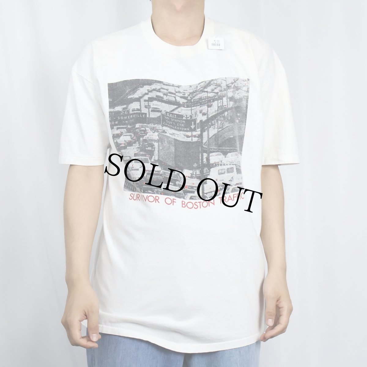 画像2: 90's USA製 "SURVIVOR OF BOSTON TRAFFIC" フォトプリントTシャツ XL (2)