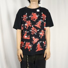 画像2: 90's "THE DEVIL MADE ME DO IT" 四十八手 デビルプリント エロTシャツ BLACK L (2)