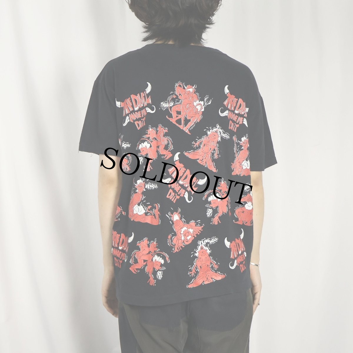 画像3: 90's "THE DEVIL MADE ME DO IT" 四十八手 デビルプリント エロTシャツ BLACK L (3)