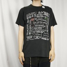 画像2: 90's "Fワード" プリントTシャツ BLACK  (2)