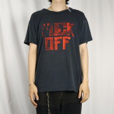 画像3: 80's USA製 "FUCK OFF" ギミックプリントTシャツ BLACK XL (3)