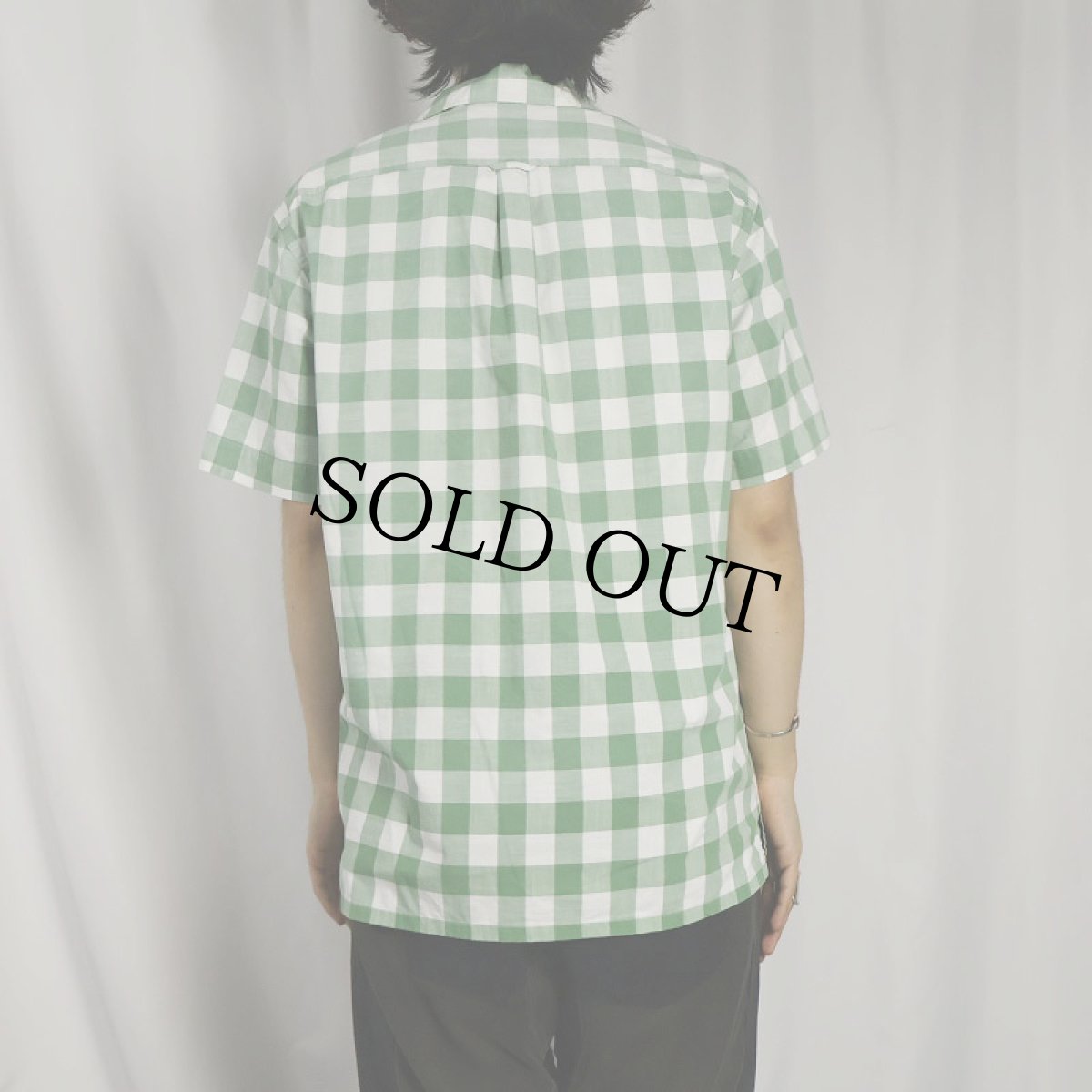 画像3: POLO Ralph Lauren ブロックチェック柄 コットンオープンカラーシャツ M (3)