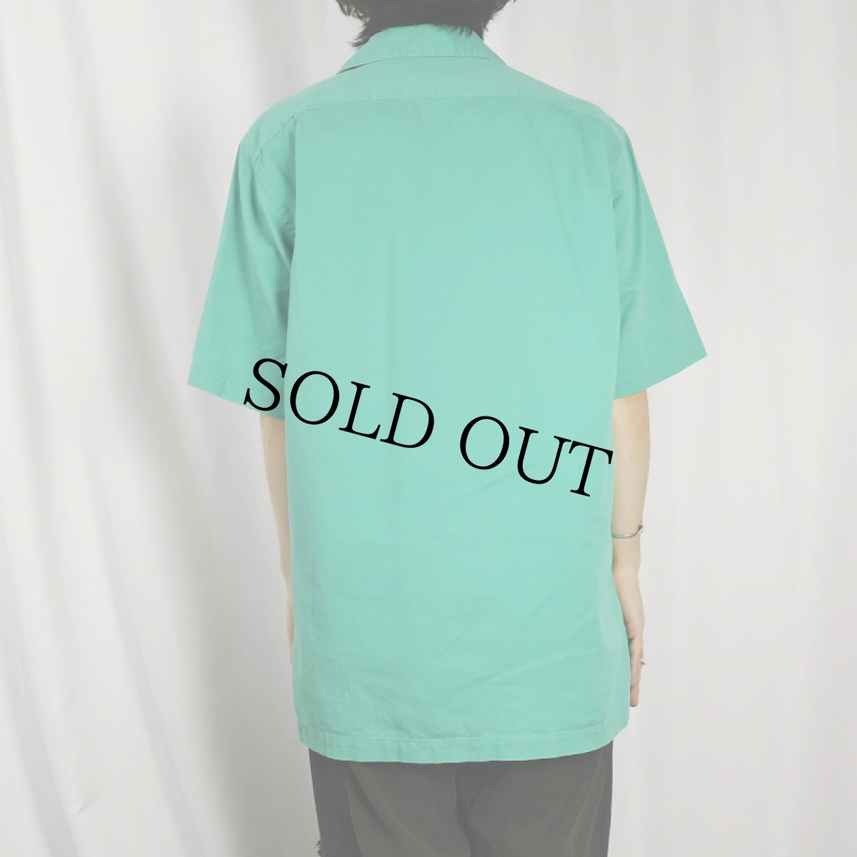 画像3: 【SALE】 90's POLO Ralph Lauren フラッグ刺繍 コットンオープンカラーシャツ M (3)