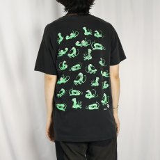 画像3: 90's USA製 四十八手 トカゲプリント エロTシャツ BLACK M (3)