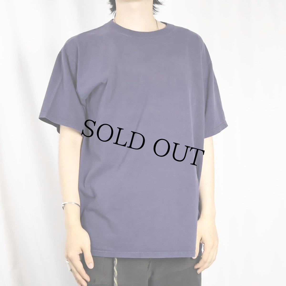 画像2: 80's RUSSELL ATHLETIC USA製 無地Tシャツ NAVY L (2)