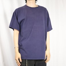 画像2: 80's RUSSELL ATHLETIC USA製 無地Tシャツ NAVY L (2)