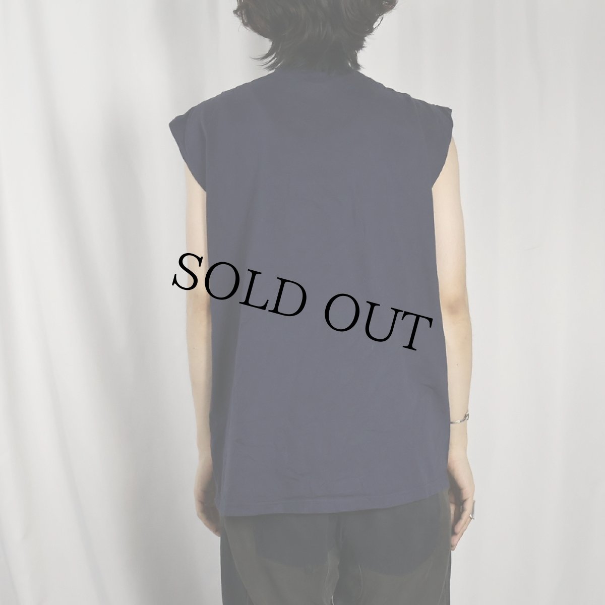 画像3: 90's RUSSEL ATHELETIC USA製 無地タンクトップ NAVY M (3)