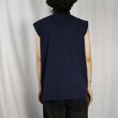 画像3: 90's RUSSEL ATHELETIC USA製 無地タンクトップ NAVY M (3)