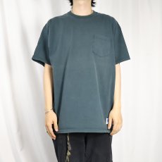 画像2: 80's RUSSELL ATHLETIC USA製 無地Tシャツ GREEN L (2)