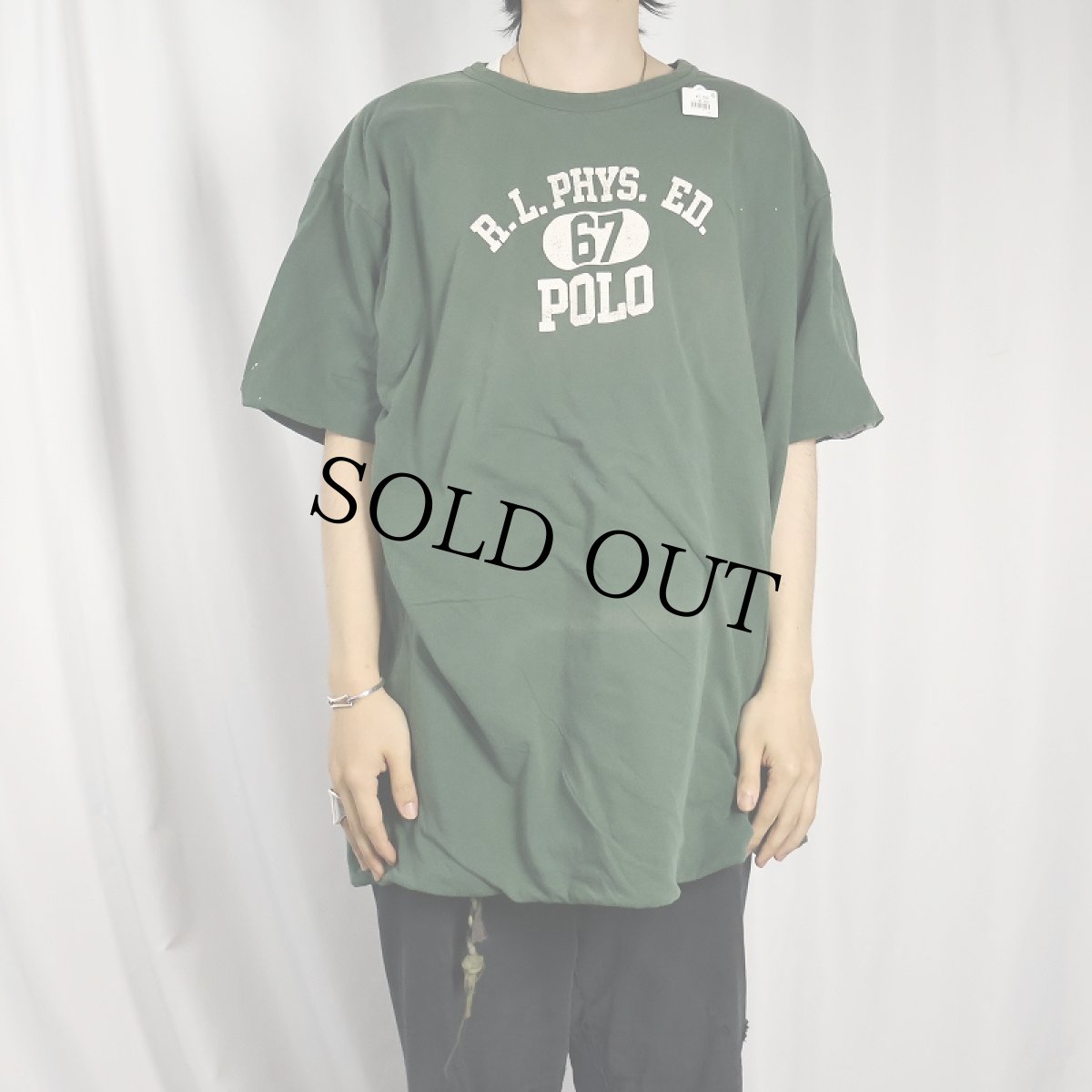 画像3: 90's POLO Ralph Lauren USA製 ダブルフェイス リバーシブルTシャツ GREEN XL (3)