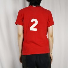 画像3: 70〜80's RUSSELL ATHLETIC 金タグ USA製 "2" フロッキープリント ナンバリングTシャツ M (3)
