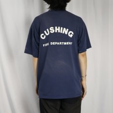 画像4: "CUSHING FIRE DEPARTMENT" プリント ポケットTシャツ NAVY XL (4)