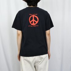 画像3: John Lennon "Imagine" ミュージシャンプリントTシャツ BLACK  (3)