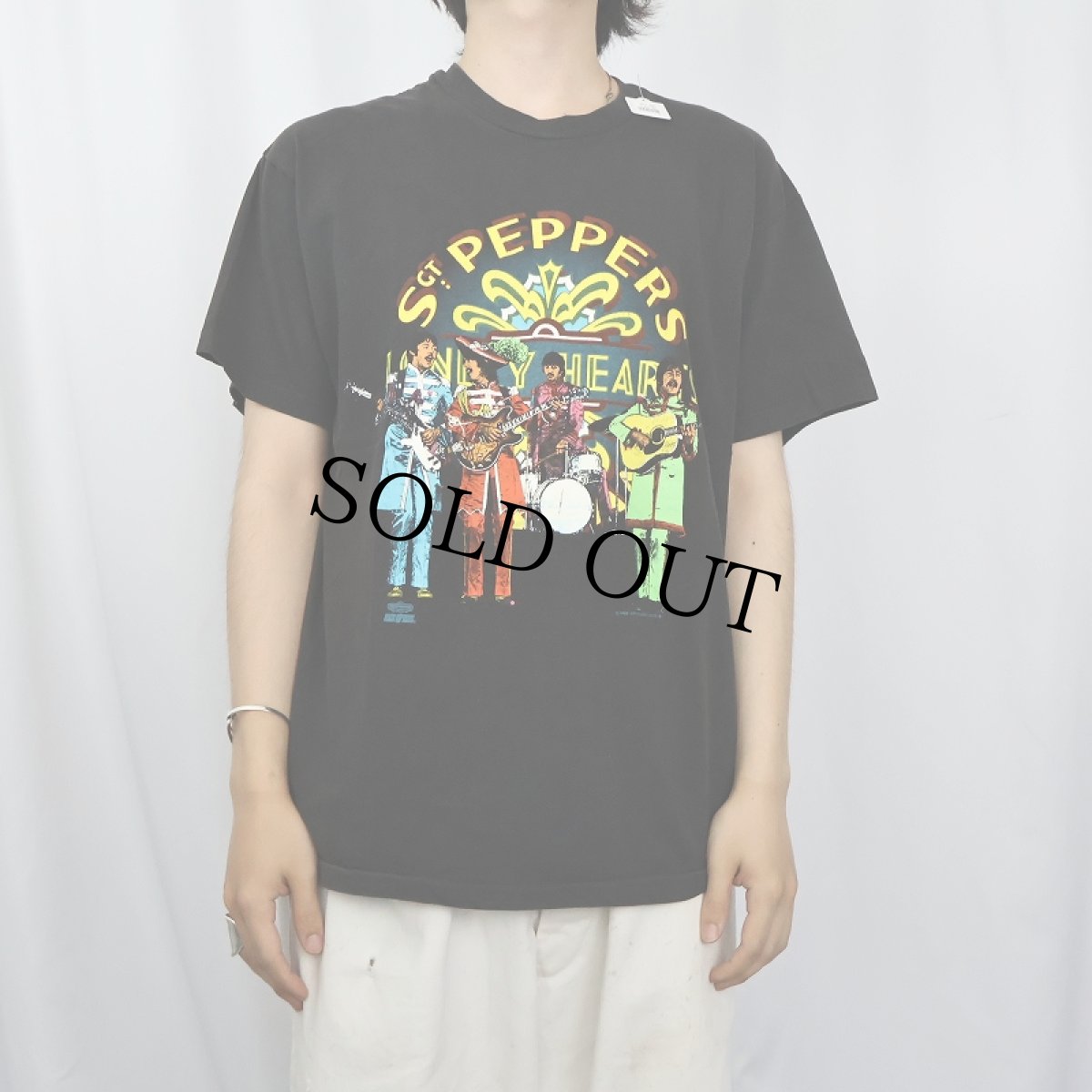 画像3: 90's THE BEATLES "Sgt Pepper's Lonely Hearts Club Band" ロックバンドプリントTシャツ L (3)