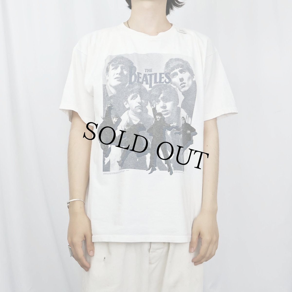画像3: 90〜2000's THE BEATLES ロックバンドプリントTシャツ L (3)