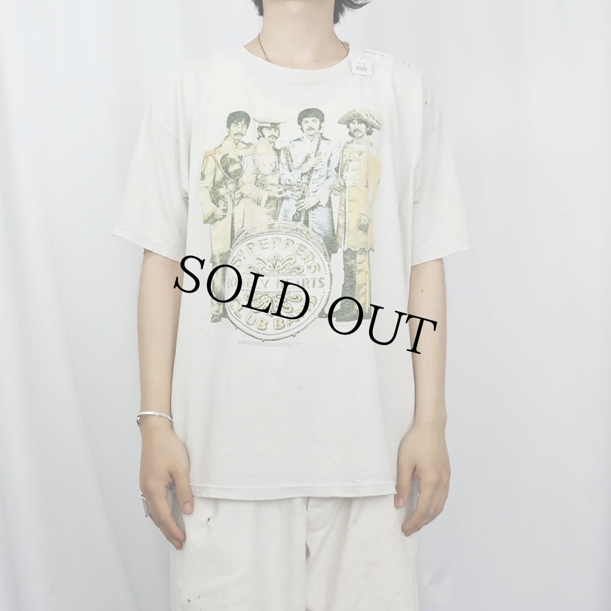 画像2: 90〜2000's THE BEATLES "Sgt Pepper's Lonely Hearts Club Band" ロックバンドプリントTシャツ L (2)
