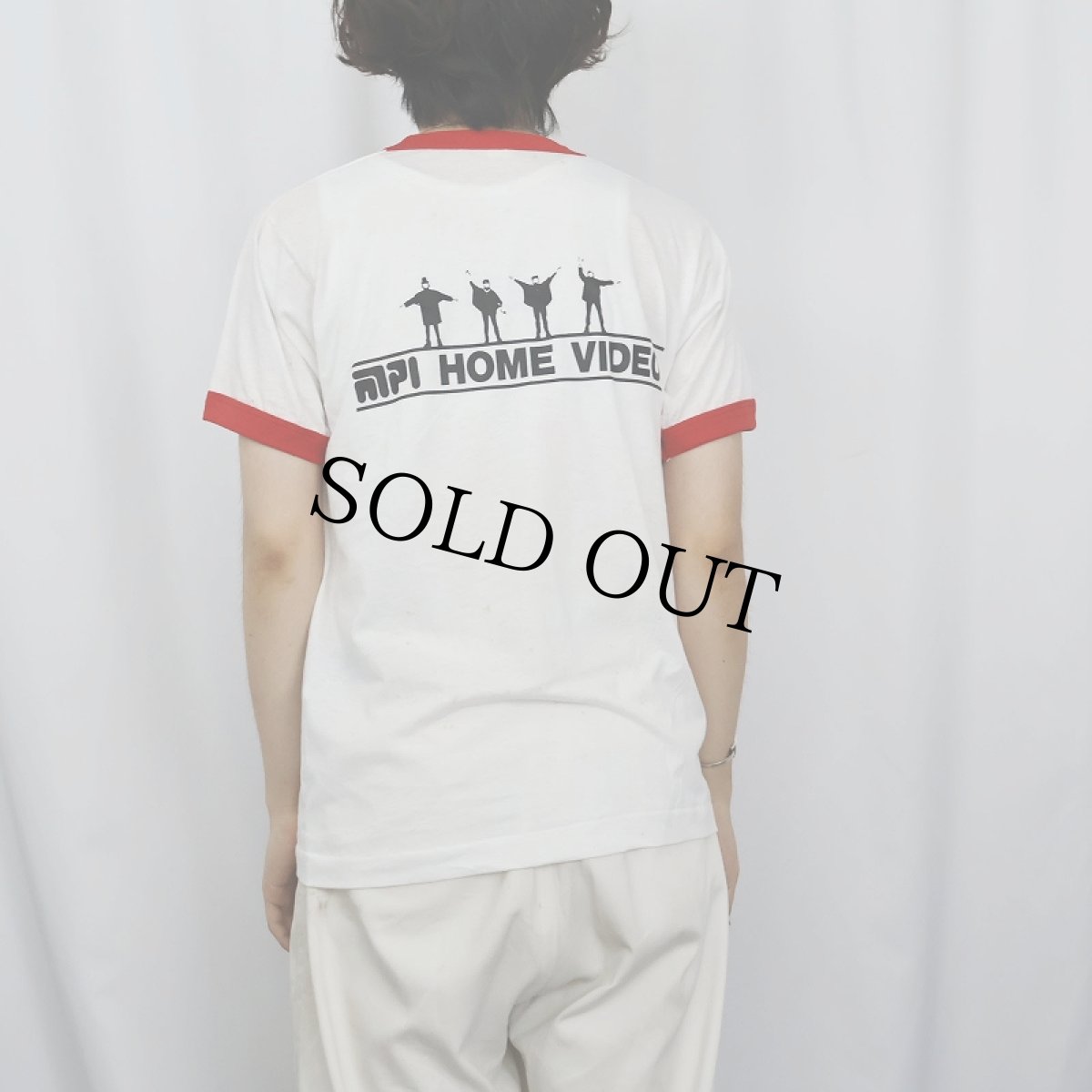 画像4: 80's THE BEATLES USA製 "HELP!" ロックバンドプリントリンガーTシャツ L (4)