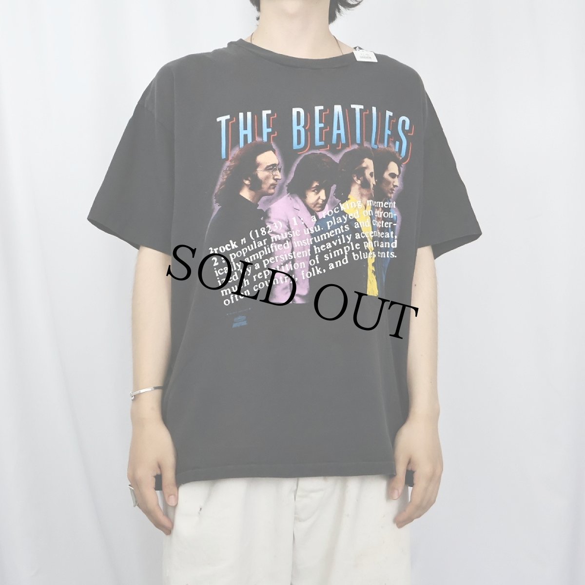 画像3: 90's THE BEATLES ロックバンドプリントTシャツ BLACK (3)