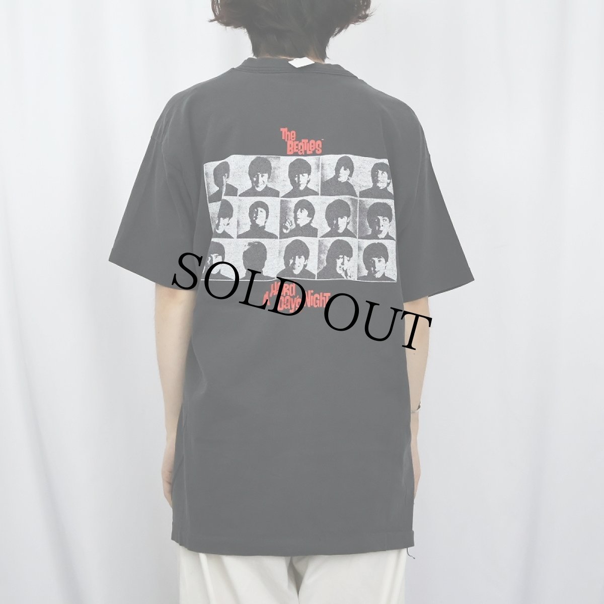 画像4: 90's THE BEATLES USA製 "A HARD DAY'S NIGHT" ロックバンドプリントTシャツ BLACK XL (4)