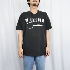 画像2: 90's USA製 "THE BUTLER DID IT" プリントTシャツ BLACK XL (2)