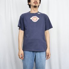 画像2: 90's halfmoon PRODUCTIONS スケートブランドプリントTシャツ NAVY M (2)