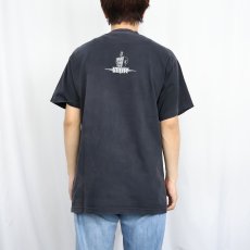 画像4: 90's UTILITY USA製 ロボットプリントTシャツ NAVY M (4)