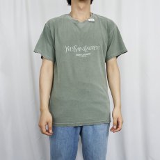 画像2: ブート Yves Saint-Laurent ロゴプリントフェードTシャツ  (2)