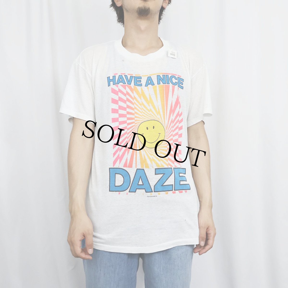 画像2: 80's〜 "HAVE A NICE DAZE" スマイルプリントTシャツ (2)