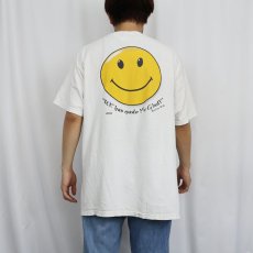 画像4: 90's "He has made me glad!" スマイルプリントTシャツ XL (4)