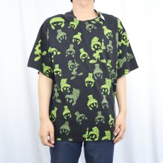 画像2: Marvin the Martian キャラクター総柄プリントTシャツ BLACK XL (2)