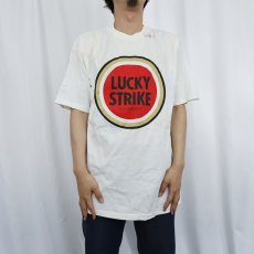 画像3: 90's LUCKY STRIKE USA製 たばこメーカー ロゴプリントTシャツ  (3)