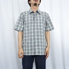 画像3: 2017SS Patagonia チェック柄 シアサッカーシャツ M (3)