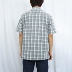 画像4: 2017SS Patagonia チェック柄 シアサッカーシャツ M (4)