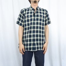 画像2: 2017SS Patagonia チェック柄 コットンシャツ L (2)