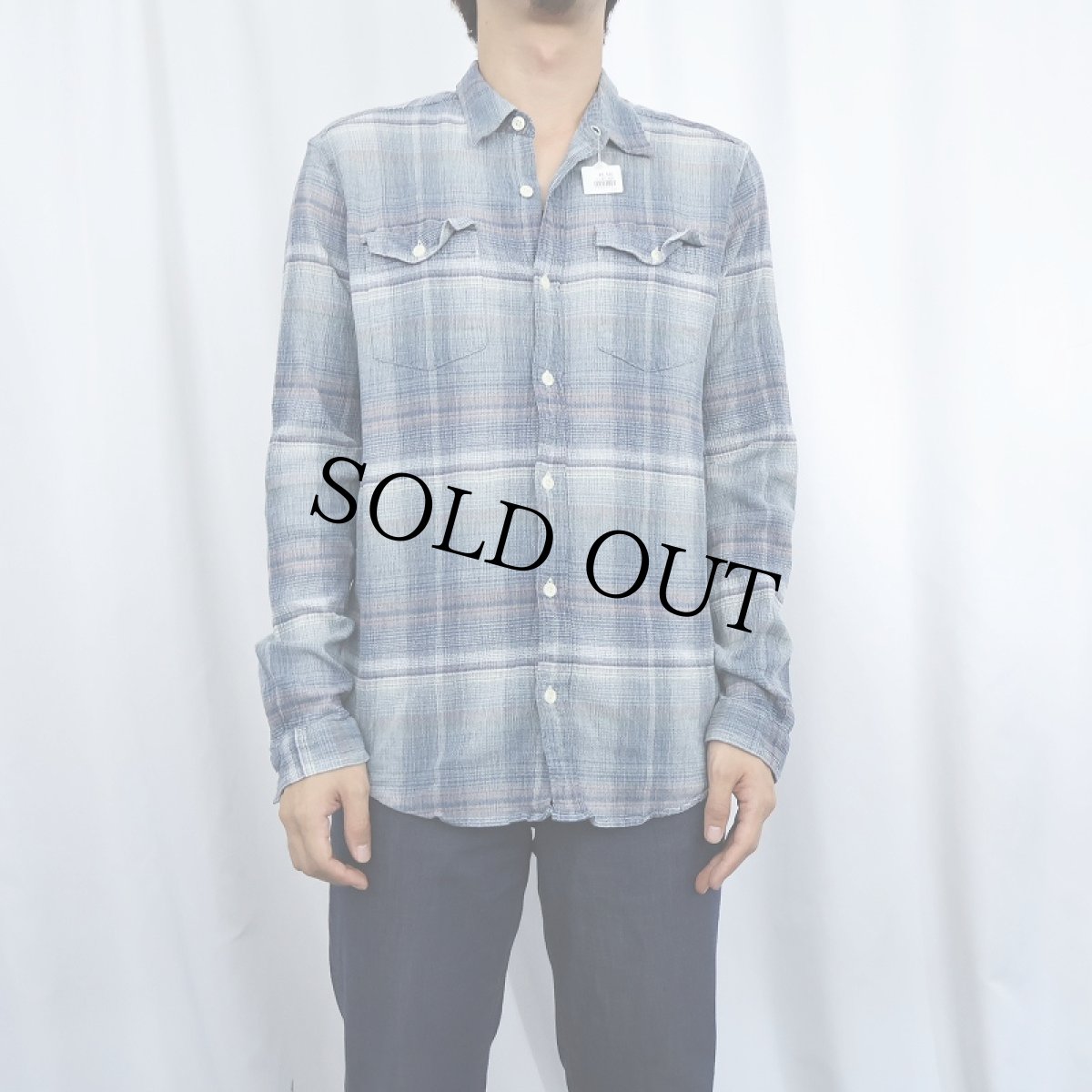 画像2: 2015SS Patagonia オンブレーチェック柄 "チリメン" コットンシャツ M (2)