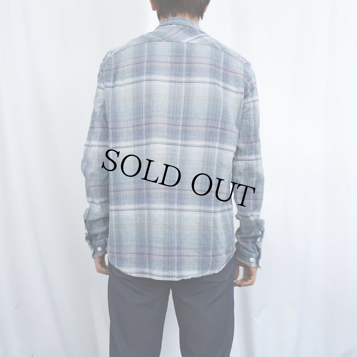 画像3: 2015SS Patagonia オンブレーチェック柄 "チリメン" コットンシャツ M (3)