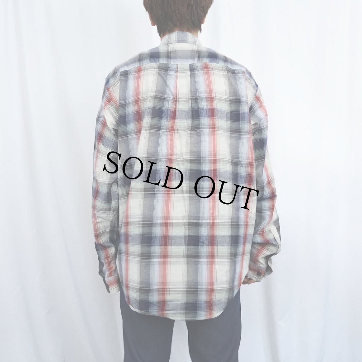 画像3: 2014AW Patagonia オンブレーチェック柄 コットンシャツ L (3)