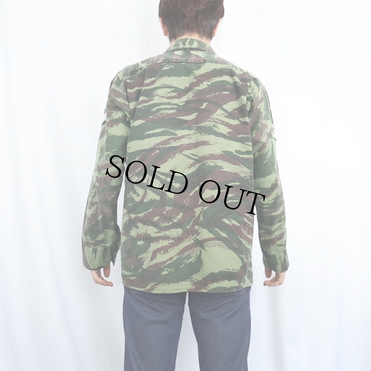 画像3: 70〜80's フランス軍 リザードカモ柄 HBT フィールドシャツ SIZE40 (3)